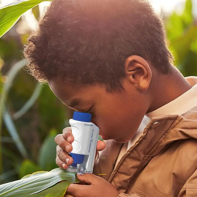 Pocket Microscope Toy Kit for Kids 80-160x STEM 3 Pocket Microscope Toy Kit for Kids 80-160x STEM 3