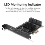 PCI-E 10 Port SATA 3.0 Expansion Card Adapter 3