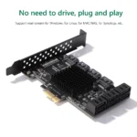 PCI-E 10 Port SATA 3.0 Expansion Card Adapter 5