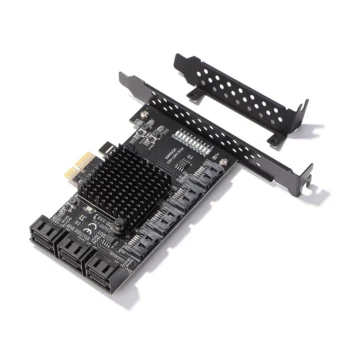 PCI-E 10 Port SATA 3.0 Expansion Card Adapter 1