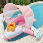 Baby Airplane Pool Float with Sunshade Lounger 1
