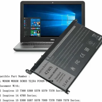 WDXOR Battery for Dell Inspiron 13 15 5000 7000 1