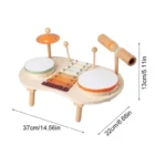 Wooden Drum Set for Kids Musical Toy Kit 6