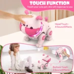 DogToys Remote Control Robots-Puppy Dog RC Toy with LED Voice Rologging & Changing Pet Touch Reaction Dancing Walking for Kids 5