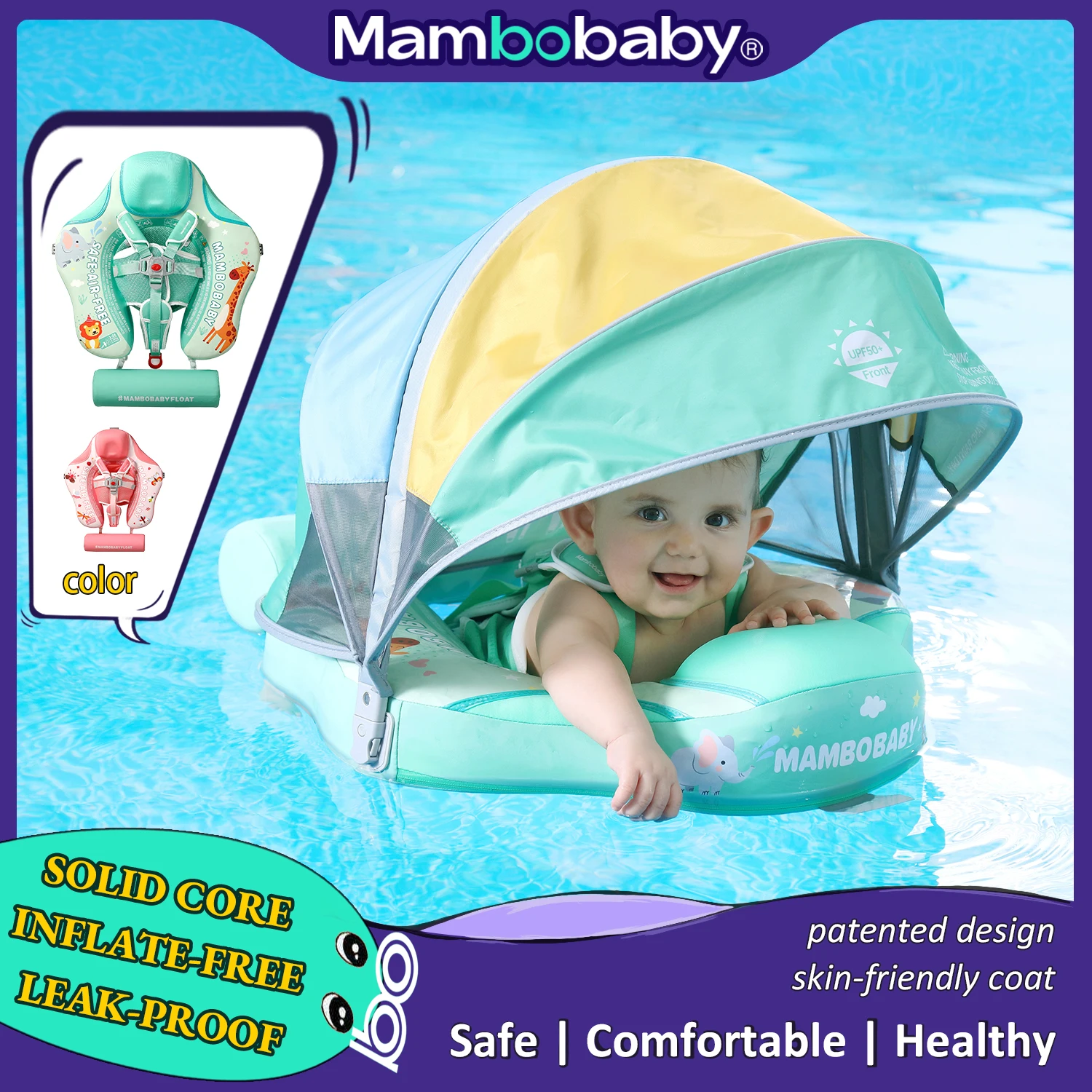Mambobaby Animal Baby Swim Trainer with Canopy 1 Mambobaby Animal Baby Swim Trainer with Canopy 1