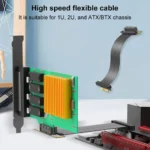 PCIe 4.0 X1 X4 90-Degree Riser Cable Extender 4