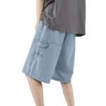 Mens Baggy Denim Shorts Casual Streetwear 2
