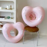 Pink Heart Inflatable Pool Seat for Girls 3