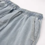 Mens Baggy Denim Shorts Casual Streetwear 4