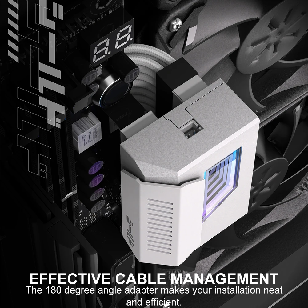 ATX 24 Pin 90 Degree ARGB Power Adapter Cable 4 ATX 24 Pin 90 Degree ARGB Power Adapter Cable 4