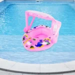Dinosaur Baby Pool Float with Sunshade 3