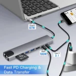 USB C Hub 8-in-1 Adapter for Laptops 3