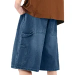 Mens Baggy Denim Shorts Casual Streetwear 1