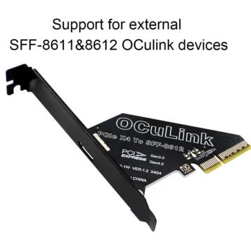 PCIe to SFF 8612 Adapter Card for SSD U.2 OCUlink 2