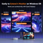 TobenONE Quad Monitor USB C Docking Station 3