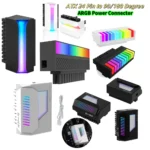 ATX 24 Pin 90 Degree ARGB Power Adapter Cable 1