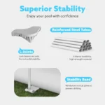 Rectangular 10x7ft Frame Swimming Pool Set 3