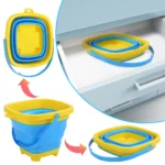 Silicone Beach Toy Set with Foldable Bucket 5