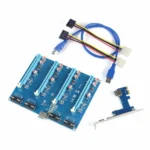 PCIe 1X to 4 16X Slot Riser Card Adapter 2