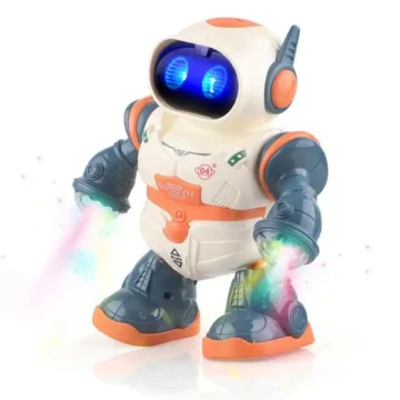 Robot Toys For Kids Music Toys For Kids Smart Robot For Desk Robot Birthday Gift Flash Display Dancing Music 360-Degree Body 1