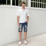 Mens Distressed Summer Denim Shorts 1