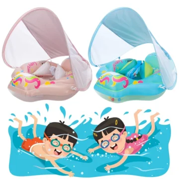 Baby Inflatable Swim Ring with Sunshade 2