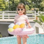 Inflatable Flower Baby Swim Ring with Handle 2