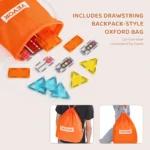 Magnetic Tile Set 56 PCS for Kids Learning Fun 6