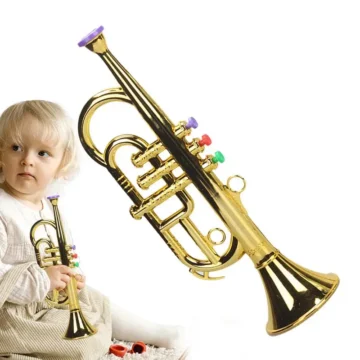Kids Brass Trumpet Toy for Music Learning 1