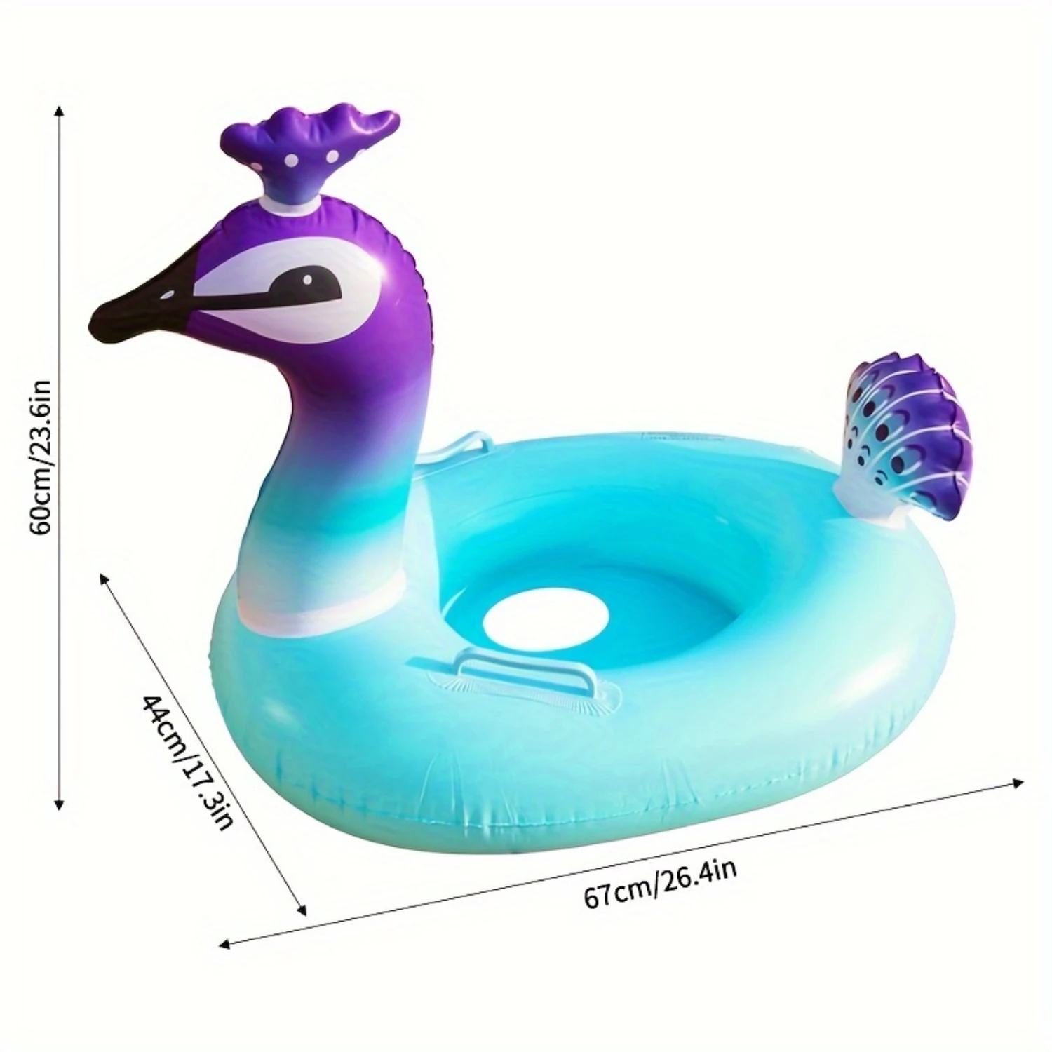 Peacock Baby Inflatable Swim Ring Seat 2 Peacock Baby Inflatable Swim Ring Seat 2
