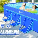 Foldable Oversized Hard Shell Pool for Kids 4