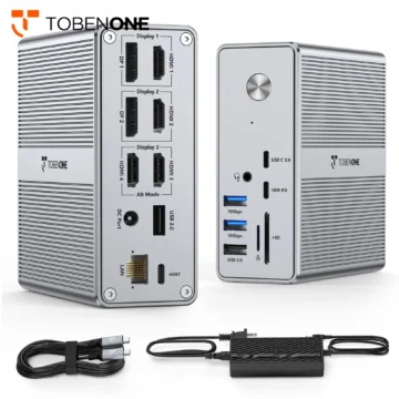 TobenONE Quad Monitor USB C Docking Station 1