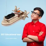 DIY STEM Electric Wooden Boat Kit for Kids 3