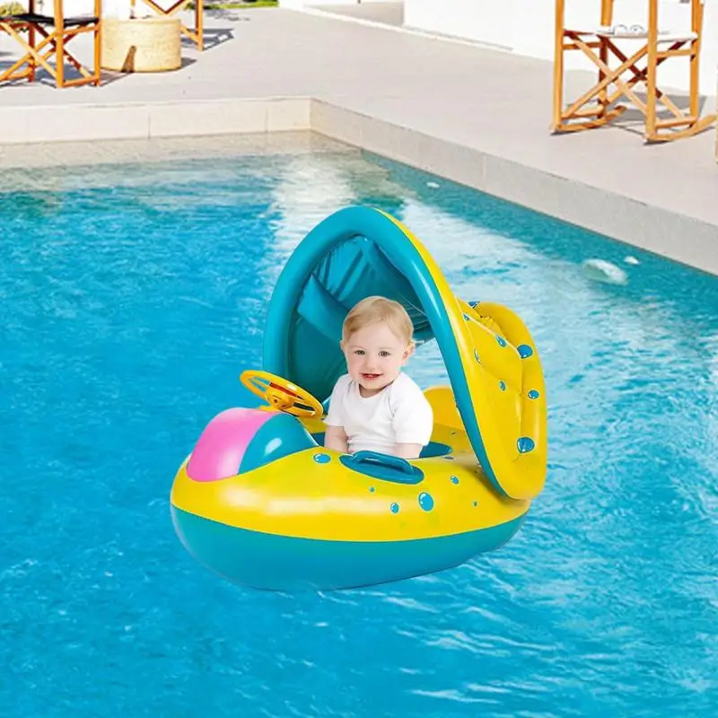 Baby Swim Float with Canopy and Steering Wheel 6 Baby Swim Float with Canopy and Steering Wheel 6