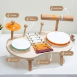 Wooden Drum Set for Kids Musical Toy Kit 5