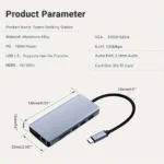 Gopala 12-in-1 USB-C Docking Station Dual Monitor 6