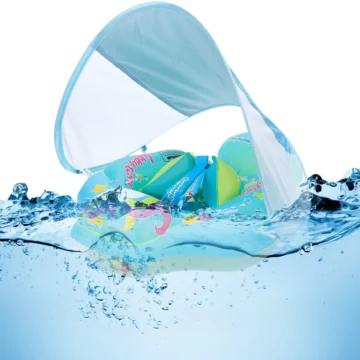 Baby Inflatable Swimming Ring with Sunshade 1