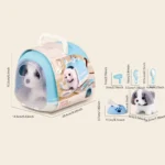 Small White Puppy Grooming and Feeding Toy Set 3