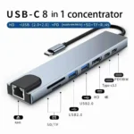 8-in-1 USB-C Hub with RJ45 Ethernet Port 1