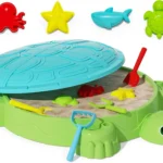 Turtle Sandbox with Lid and Sand Toy Set 1