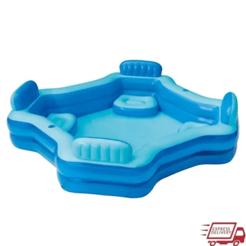 Inflatable Pool with Seats and Cup Holders 1