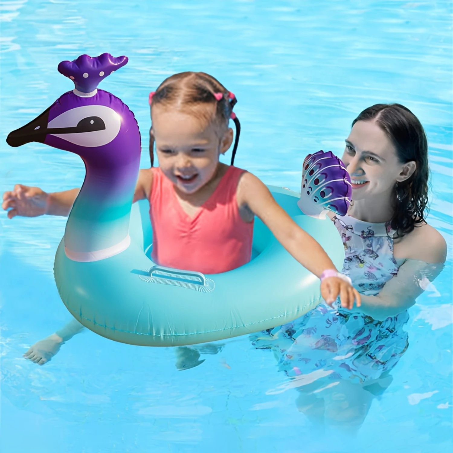 Peacock Baby Inflatable Swim Ring Seat 1 Peacock Baby Inflatable Swim Ring Seat 1