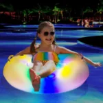 Glitter LED Swim Rings for Kids - Inflatable 4