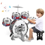 Mini Jazz Drum Set with Stool for Kids 1