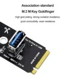 M2 NGFF M Key to USB 3.0 PCIe Riser Adapter Card 5