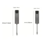 5in1 USB C Hub with RJ45 and Multiport Adapter 6