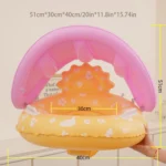 Baby Mermaid Swim Ring with Seat and Handles 6