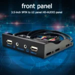 Durable 9 Pin to 4 Port USB Audio Front Panel Hub 1