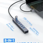 FORIDA 8-in-1 USB 3.0 Hub with Long Cable 2
