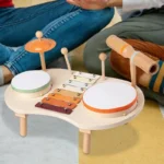 Wooden Drum Set for Kids Musical Toy Kit 3